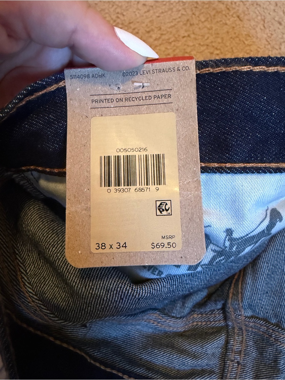 Levi's Men's Relaxed Jeans - Dark Blue - Picture 2 of 2